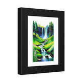 Waterfall Framed Art Print — Serene Landscape Poster for Home Decor thumbnail 4