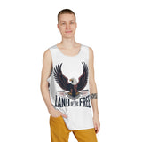 Patriotic Eagle Tank Top - "Land of the Free" Men's Sleeveless Shirt thumbnail 3