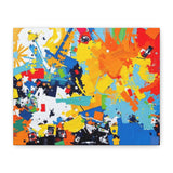 Abstract Splash Colorful Matte Canvas Wall Art – Vibrant Modern Stretched Print thumbnail 2