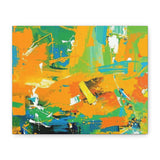 Abstract Orange & Green Canvas Art — Vibrant Modern Wall Decor thumbnail 3