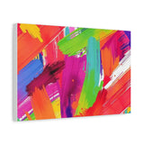 Abstract Rainbow Brushstrokes Matte Canvas Wall Art — Vibrant Stretched 1.25" thumbnail 38
