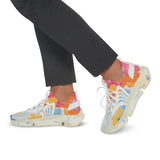 Men's Mesh Sneakers — Colorful Marble Athletic Shoes thumbnail 10