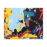 Abstract Color Splash Matte Canvas Print — Modern Stretched Wall Art thumbnail 13