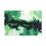 Abstract Green Brushstroke Canvas Print thumbnail 16
