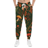 Autumn Mushroom Joggers — Forest Foliage Allover Print Athletic Pants thumbnail 3