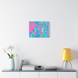 Neon Splash Abstract Canvas Print – Bright Pink & Aqua Modern Wall Art thumbnail 45