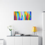 Abstract Rainbow Waves Matte Canvas Print — Vibrant Colorful Wall Art thumbnail 75