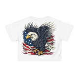 Patriotic Eagle Crop Tee — American Flag Bald Eagle Graphic thumbnail 3