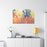 Abstract Colorful Brushstroke Matte Canvas Wall Art – Vibrant Orange & Green Stretched Print thumbnail 16