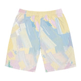 Pastel Brushstroke Board Shorts — Men's Beach Swim Trunks thumbnail 2