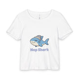 Nap Shark Baby Tee - Organic Rib Infant T-Shirt with Cute Sleeping Shark Design thumbnail 1