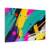 Abstract Neon Brushstroke Canvas Print — Colorful Modern Wall Art thumbnail 98