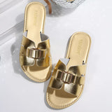 Elegant Buckle Slide Sandals thumbnail 4