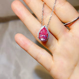 5 Carat 925 Sterling Silver Moissanite Pendant Necklace thumbnail 3