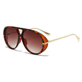 Aviator Fashion Sunglasses with Yellow Tinted Lenses thumbnail 3