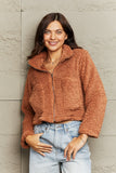 Zip-Up Collared Teddy Jacket thumbnail 1
