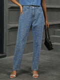 Pearl Detail Jeans with Pockets thumbnail 6