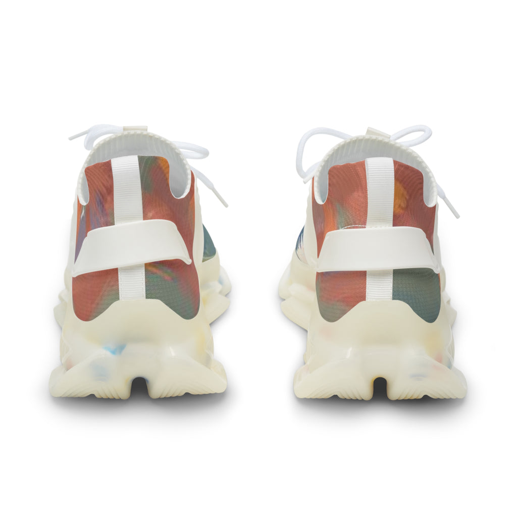 Men's Mesh Sneakers — Colorful Abstract Athletic Shoes