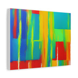 Abstract Rainbow Blocks Matte Canvas Print thumbnail 35