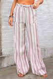 Full Size Striped Wide-Leg Pants Plus Size thumbnail 7