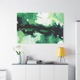 Abstract Green Brushstroke Canvas Print thumbnail 99