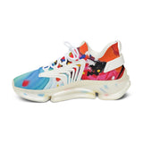 Colorful Abstract Mesh Sneakers — Women's Lightweight Breathable Athletic Shoes thumbnail 6