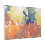 Abstract Colorful Brushstroke Matte Canvas Wall Art – Vibrant Orange & Green Stretched Print thumbnail 42