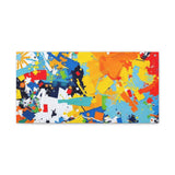 Abstract Splash Colorful Matte Canvas Wall Art – Vibrant Modern Stretched Print thumbnail 7