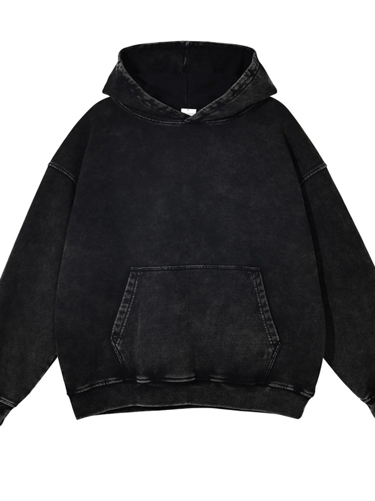 Men's Washed Oversized Long Sleeve Hoodie