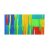 Abstract Rainbow Blocks Matte Canvas Print thumbnail 17