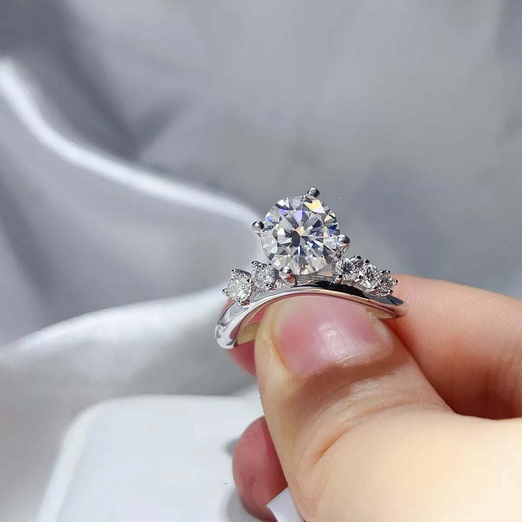 2 Carat 925 Sterling Silver Moissanite Ring