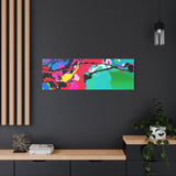 Abstract Neon Splash Matte Canvas Print — Vibrant Colorful Stretched Wall Art thumbnail 82