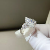 5 Carat 925 Sterling Silver Moissanite Ring thumbnail 4