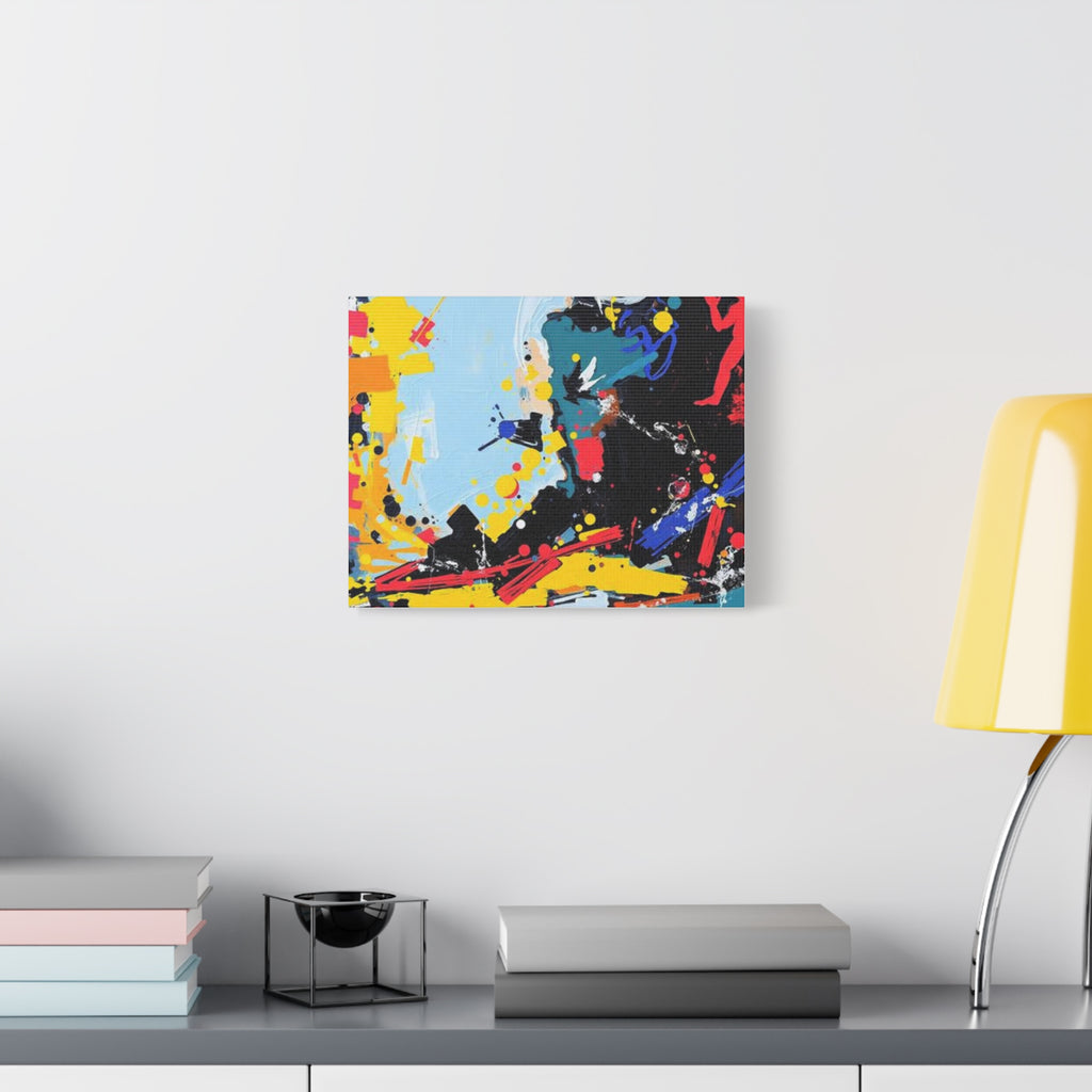 Abstract Color Splash Matte Canvas Print — Modern Stretched Wall Art