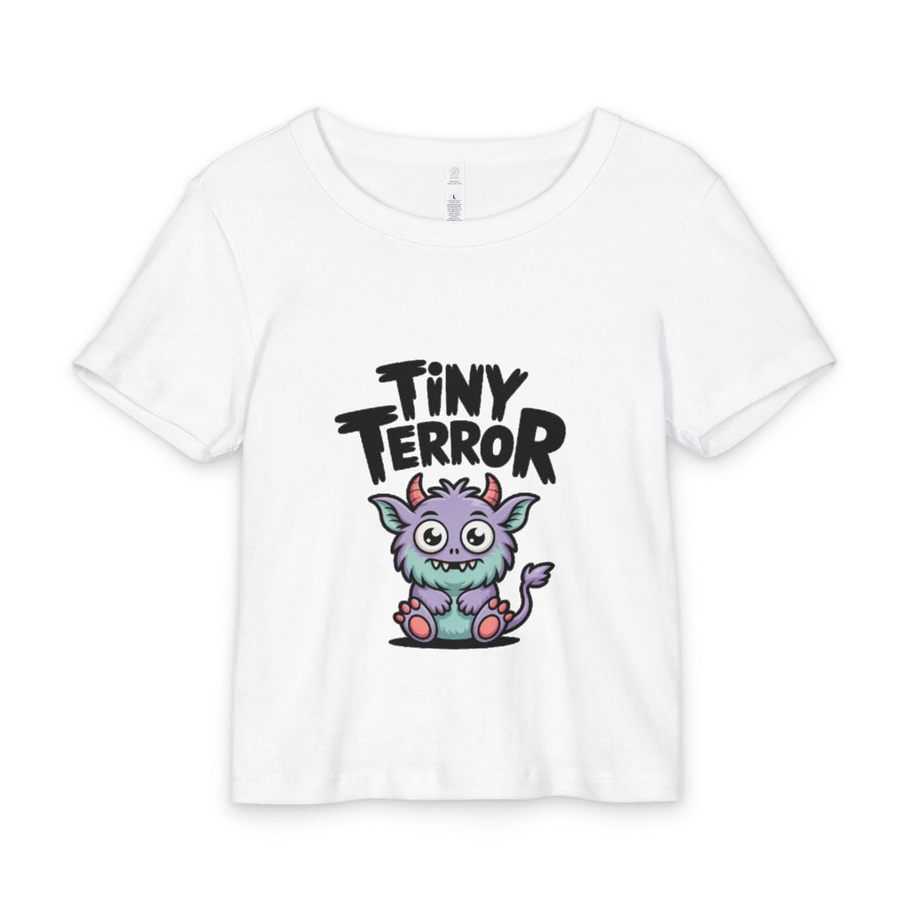 Tiny Terror Baby Tee — Cute Monster Organic Rib Infant Shirt