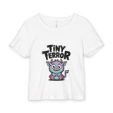 Tiny Terror Baby Tee — Cute Monster Organic Rib Infant Shirt thumbnail 1