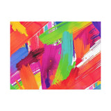 Abstract Rainbow Brushstrokes Matte Canvas Wall Art — Vibrant Stretched 1.25" thumbnail 22