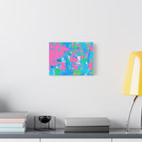 Neon Splash Abstract Canvas Print – Bright Pink & Aqua Modern Wall Art thumbnail 33