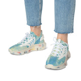 Women's Mesh Sneakers — Aqua Tie-Dye Breathable Athletic Shoes thumbnail 9