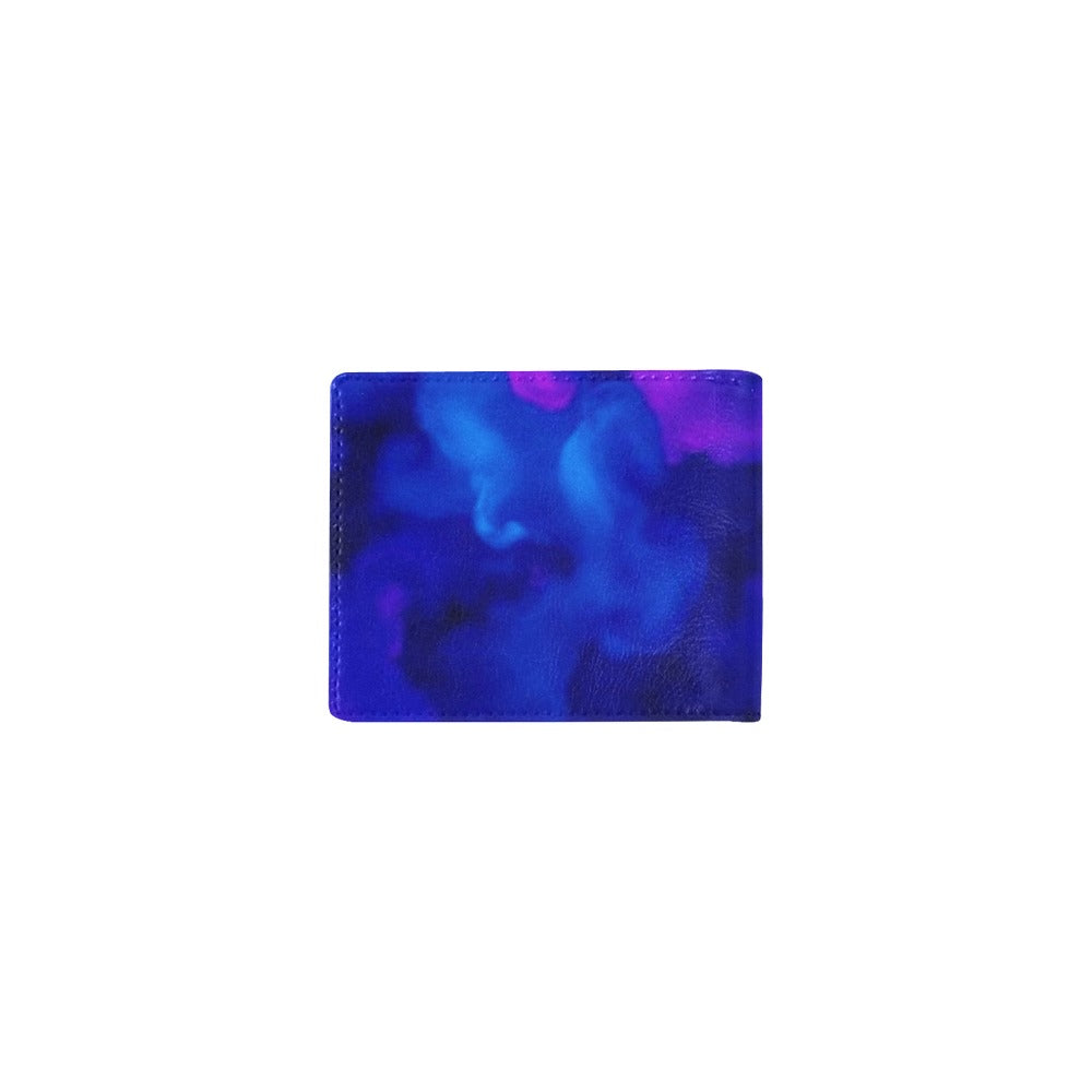 Bifold Stylish Wallet – Purple & Blue Abstract Design