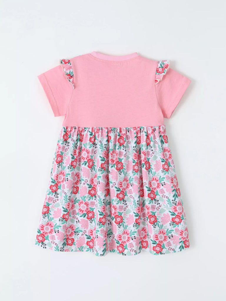 Children's Floral Print Bow Detail Dress