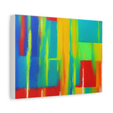 Abstract Rainbow Blocks Matte Canvas Print thumbnail 29