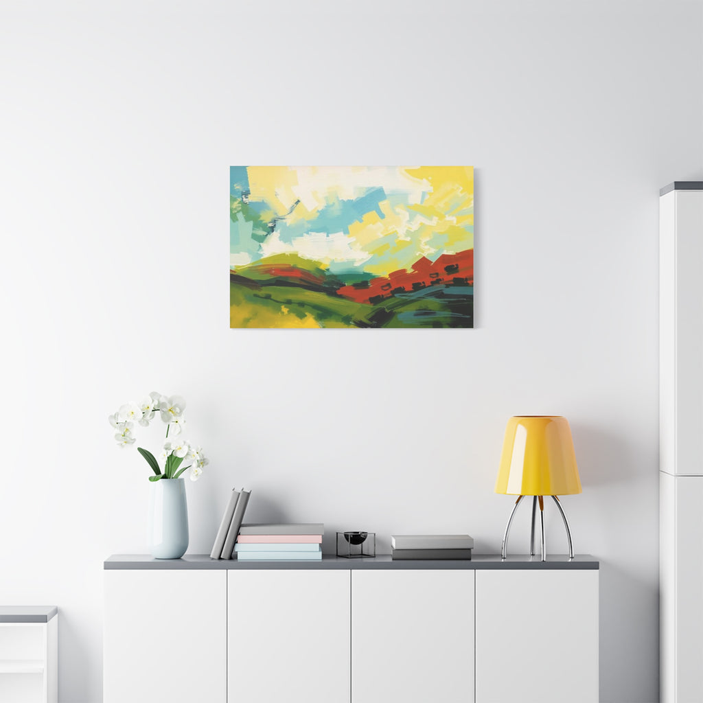 Abstract Colorful Landscape Canvas