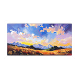 Matte Canvas Landscape — Vibrant Mountain Sunrise Wall Art thumbnail 1