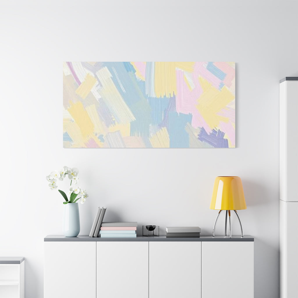 Pastel Abstract Brushstroke Canvas Wall Art