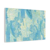 Abstract Aqua Brushstroke Canvas Print — Coastal Blue Wall Art thumbnail 47