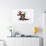 Skull Splash Art Canvas — Grunge Skull Wall Decor, Edgy Gothic Home Accent thumbnail 57