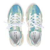 Women's Mesh Sneakers — Aqua Tie-Dye Breathable Athletic Shoes thumbnail 2