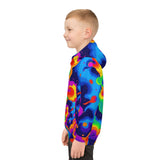 Kids Hoodie — Vibrant Rainbow Psychedelic All-Over Print thumbnail 9