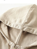 Men's Washed Quarter-Zip Hoodie with Kangaroo Pocket thumbnail 9